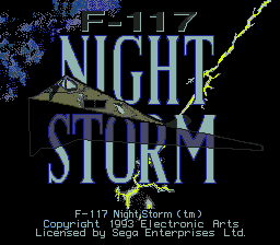 F-117 Night Storm (USA, Europe) Title Screen